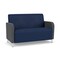 Lesro Siena Lounge Reception Loveseat, Brushed Steel, MD Ink Back, MD Ink Seat, RS Echo Arm Panels SN1501 - alternate 1